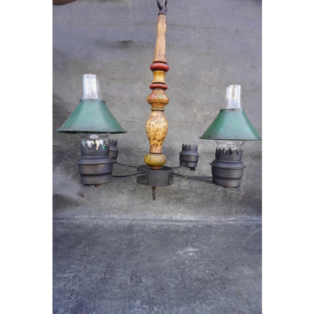 1930s 1930s Rare Monterey-Style Chandelier Professionally Restored For Sale - Image 5 of 6