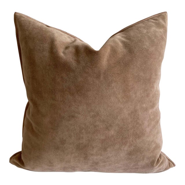 Vintage Velvet Accent Pillow With Insert For Sale