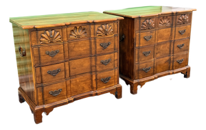 Theodore Alexander Chippendale Style Mahogany Block Front Chests-Set of Two .