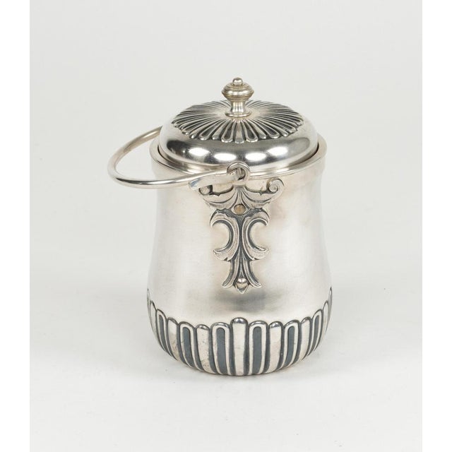 Metal Mid-Century Steel Ice Bucket attributed to Aldo Tura for Macabo, Italy, 1960s For Sale - Image 7 of 15