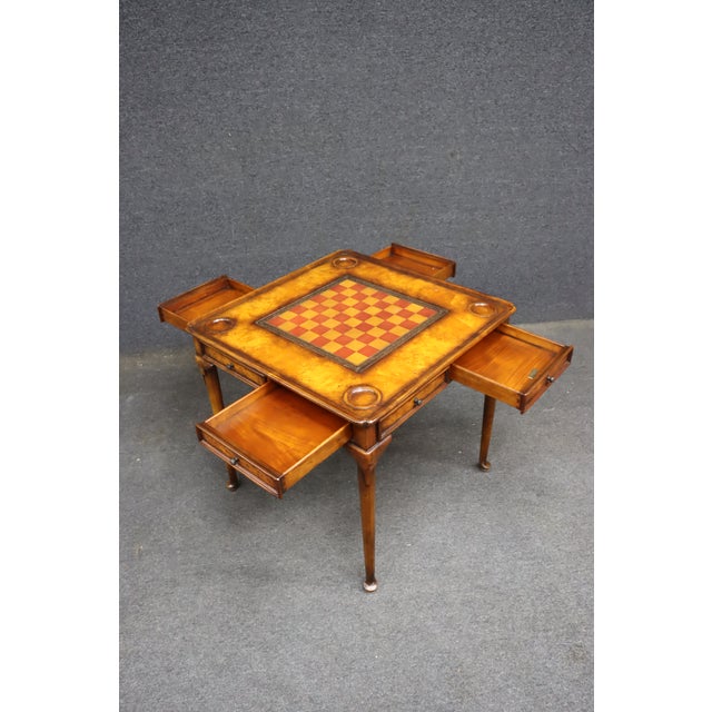 Theodore Alexander Walnut Game Table For Sale - Image 11 of 16