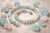 Metal Beryl Aquamarine Morganite Beaded Necklace, Gold Plate Clasp, 19" For Sale - Image 7 of 7