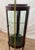Antique Corner China Cabinet Round Shape Curio Wavy Glass Two Shelves Mahogany For Sale - Image 11 of 15