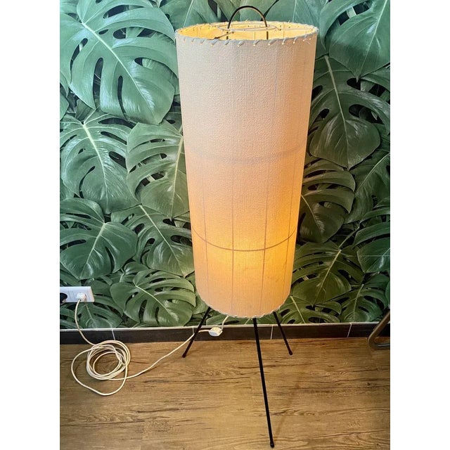 German Tripod Floor Lamp with Parchment Shade, 1950 For Sale - Image 13 of 17