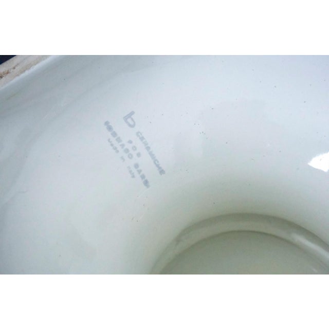 White Ceramic Vase with Gold Details and Column by Tommaso Barbi, Italy, 1970s For Sale - Image 13 of 18