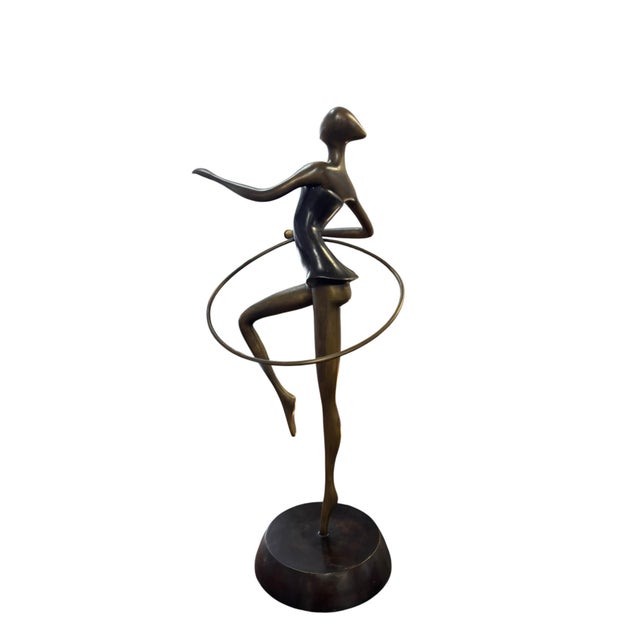 Striking pair of vintage Maitland-Smith figural dancer sculptures, retaining the original Maitland-Smith maker’s label...