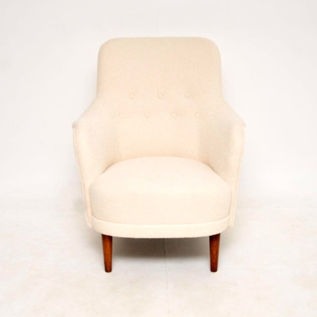 Mid-Century Modern Vintage Swedish Samsas Armchair attributed to Carl Malmsten, 1960s For Sale - Image 3 of 9