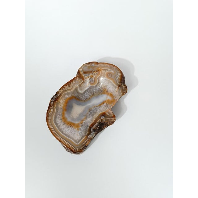 Vintage Freeform Ashtray in Natural Carved Agate, 1970s For Sale - Image 14 of 17