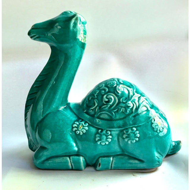 This charming ceramic camel is a conversation piece in any room. From the China in 1st half of the 20th Century, it is...
