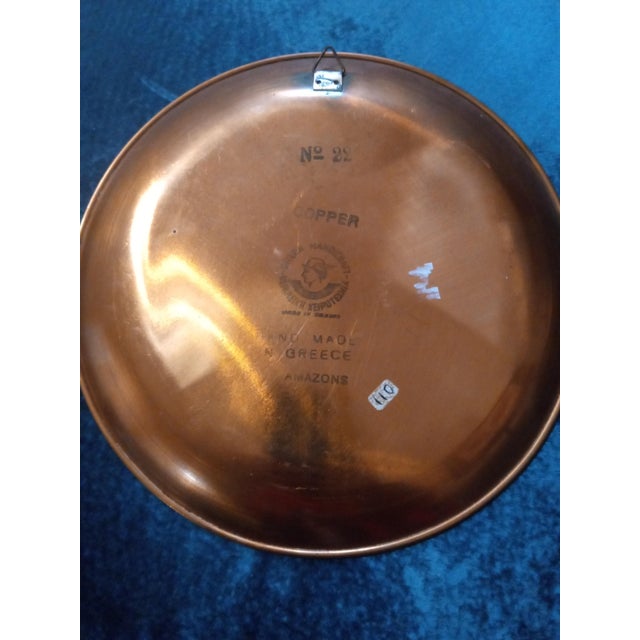 GORGEOUS Enamel on Copper 9" Made in Greece hand painted plate This 9" hand painted plate is crafted from enamel on...