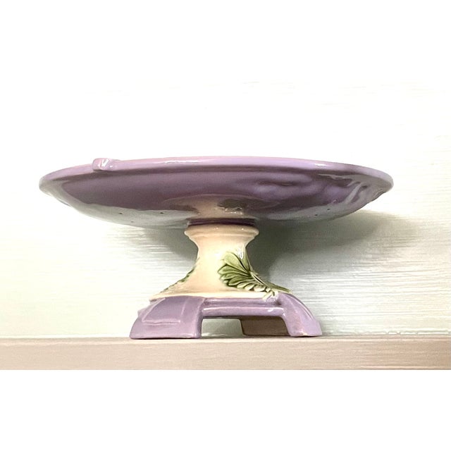 1920s Art Deco Eichwald Czechoslovakia Majolica Footed Cake/Pastry Stand For Sale - Image 10 of 10