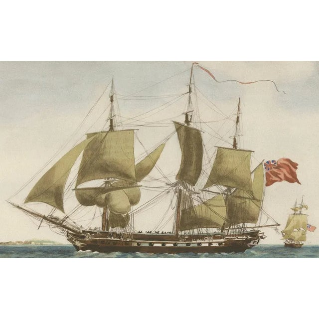 1920s An English Frigate Awaiting Wind, 1920, Paper For Sale - Image 5 of 7