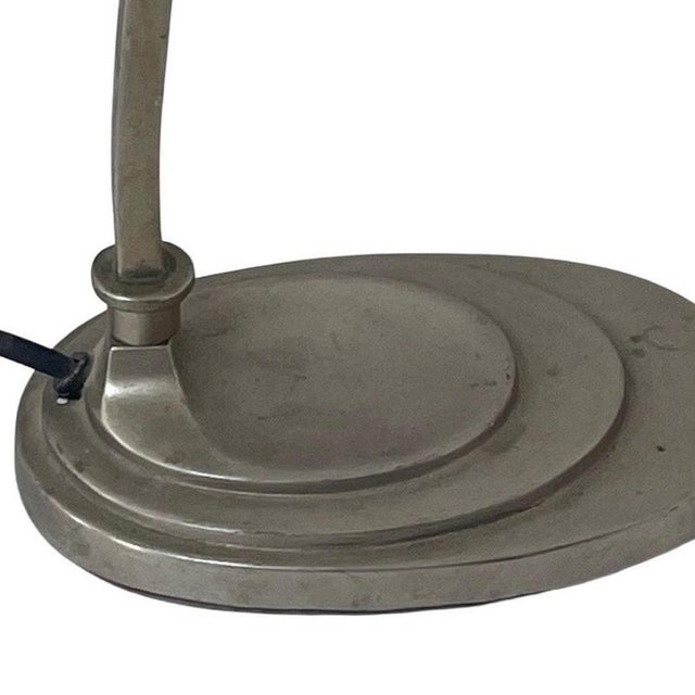 Glass Art Deco Desk Lamp with Marbled Glass & Adjustable Shade For Sale - Image 7 of 9