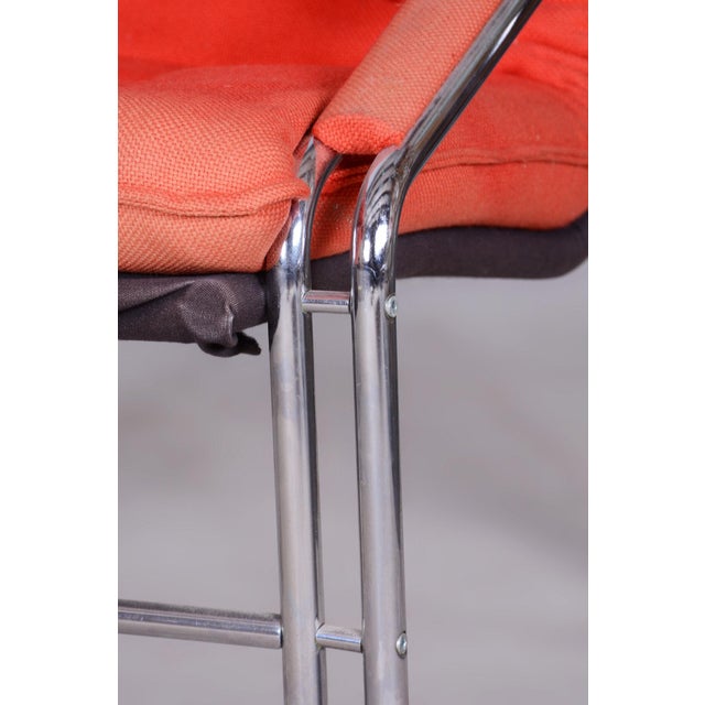 20th Century Seating Set with Table in Chrome & Glass, Slovakia, 1970s, Set of 3 For Sale - Image 9 of 15