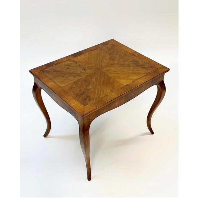 Italian Italian Mid Century Burl Side Table For Sale - Image 3 of 12