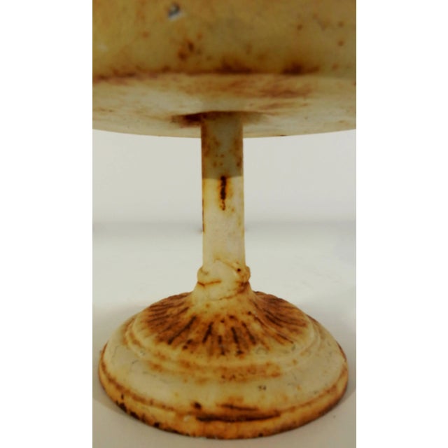 Rustic Small Rustic Cast Iron Birdbath For Sale - Image 3 of 9
