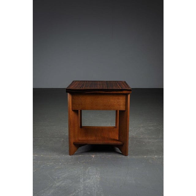 Hague School Side Table by Architect H. Wouda, 1920s For Sale - Image 9 of 13