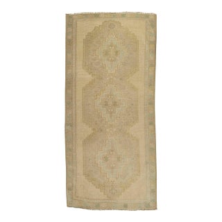 Turkish Mini Rug Oriental Hand Knotted Vintage Rug 1'7" x 3'6" #21168 For Sale
