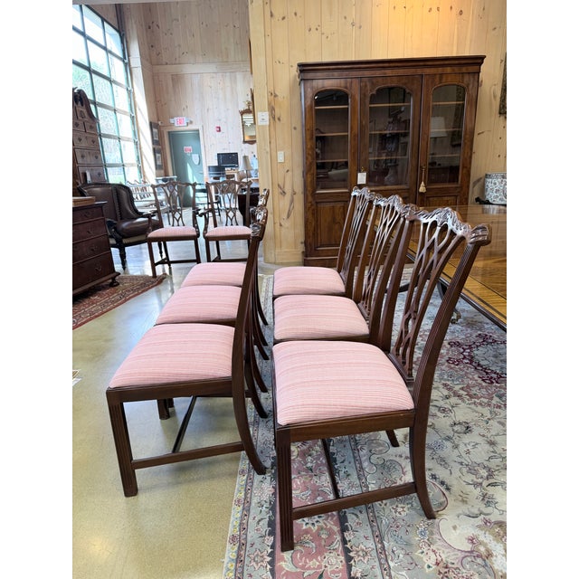 Late 20th Century Council Mahogany Chippendale Dining Chairs Set of Eight For Sale In New York - Image 6 of 12