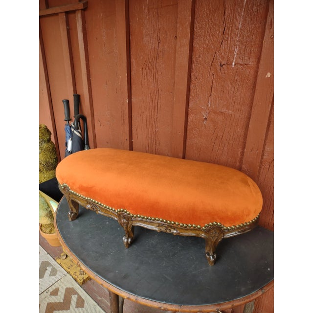 Wood 19th Century Carved Louis XV Style French Walnut Footstool or Kneeler For Sale - Image 7 of 7