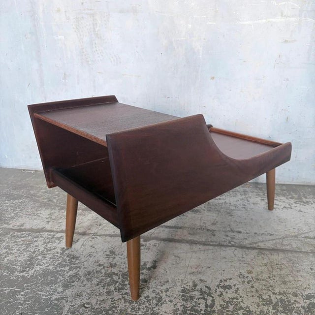 Wood Mid-Century Teak Telephone Bench Side Table from Chippy Heath For Sale - Image 7 of 9