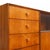 Beautiful British mid-century credenza/buffet cabinet in richly figured walnut by Dalescraft. Showcasing the sculptural...