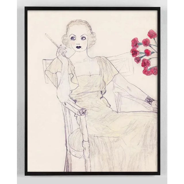 From a series of 1940s-era drawings that I found in a flea market, likely drawn by a fan from the starlet magazines of the...