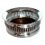 1920s Sheffield Silver Plate Decanter Coaster With Pierced Gallery & Wood Base For Sale
