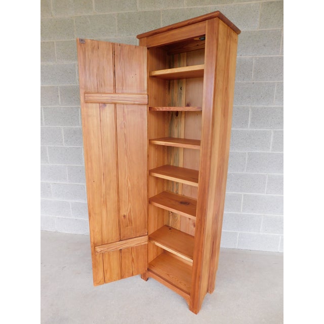 American Custom Hand Crafted Shaker Style White Pine Chimney Storage Cabinet 22"w X 72"h For Sale - Image 3 of 17