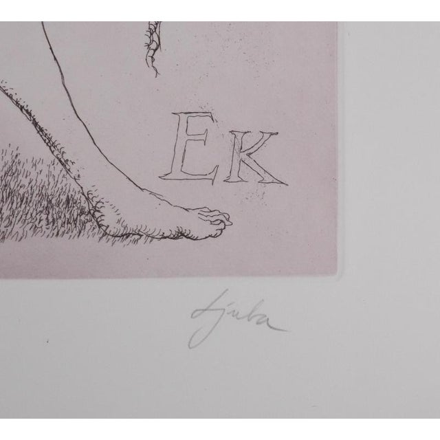 Popovic Ljuba (1934-2016) At home, 1975 Original engraving (engraved by Alain Controu) Signed in pencil Limited edition of...