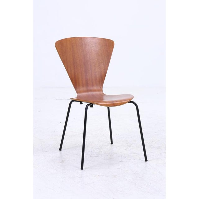 Mid-Century Teak Plywood Chairs, Set of 4 For Sale - Image 5 of 13