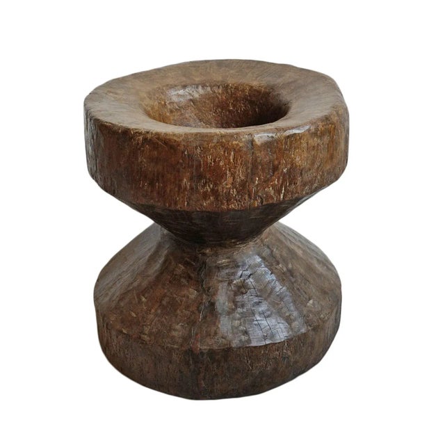 Vintage Rustic Naga Wood Pestle Pot For Sale In Los Angeles - Image 6 of 6