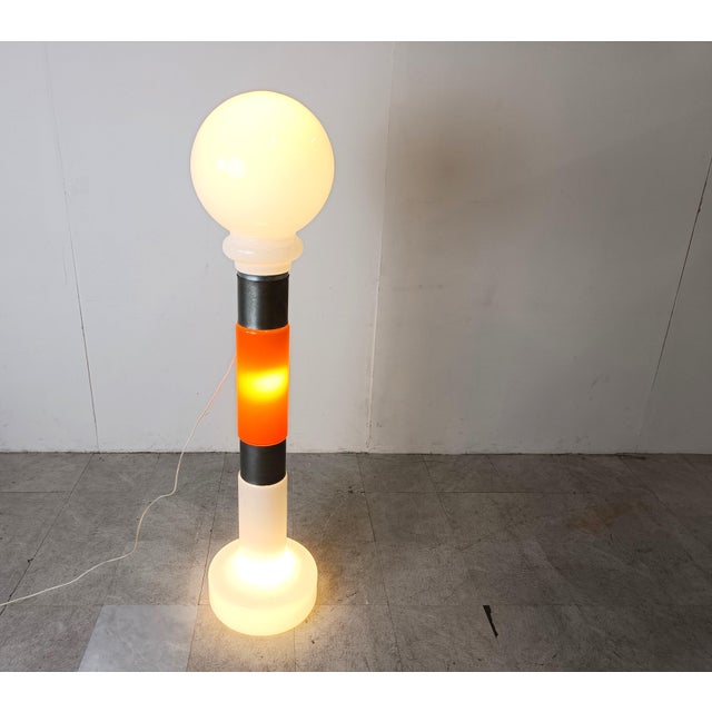 Vintage Glass Floor Lamp from Mazzega, 1960s For Sale - Image 9 of 9