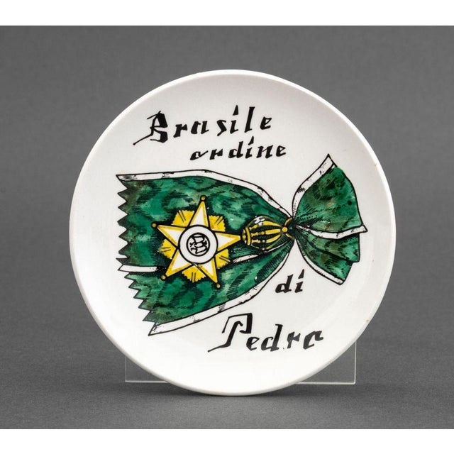 Ceramic Mid Fornasetti "Al Merito" Porcelain Coasters, 7 For Sale - Image 7 of 17