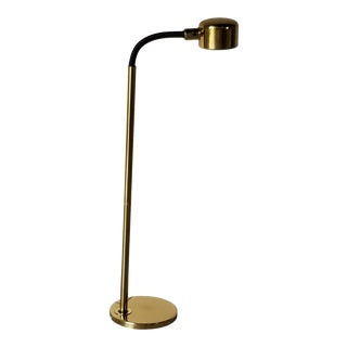 Mid Century Casella - Style Pharmacy Brass Floor Lamp For Sale