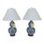 Ralph Lauren Blue and White Table Lamps, 27" - A Pair For Sale