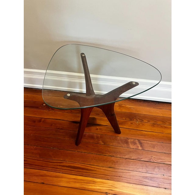 1960s 1960s Mid Century Attributed to Adrian Pearsall Walnut Jacks Side Tables - Pair For Sale - Image 5 of 11
