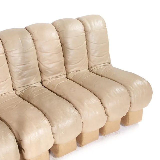 Animal Skin De Sede Ds600 Mid Century Non Stop Leather Sectional Sofa For Sale - Image 7 of 8