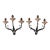 1940s French Floral Painted Iron Sconces - a Pair For Sale