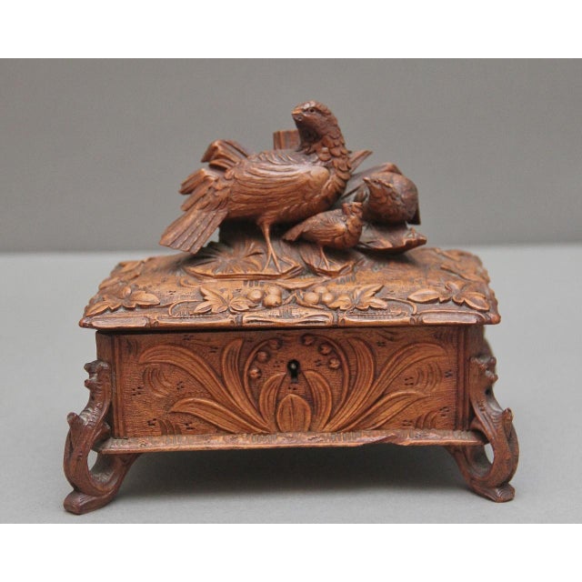 Brown Antique Black Forest Walnut Casket, 1880 For Sale - Image 8 of 10