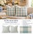 English One Pair Custom Schumacher Camden Check Color Aqua Down and Feather Pillows With Self Welt and Invisible Zippers For Sale - Image 3 of 3