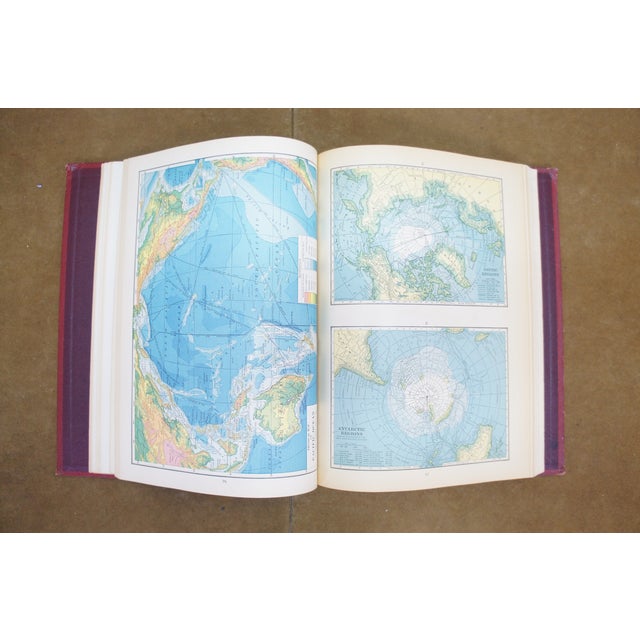 Antique 1937 Hammond’s Perpetual Atlas of the World 1935 Folio Map Book For Sale - Image 11 of 16