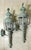Magnificent Pair of Vintage Solid Brass Eagle-Topped Wall Lanterns For Sale - Image 11 of 17