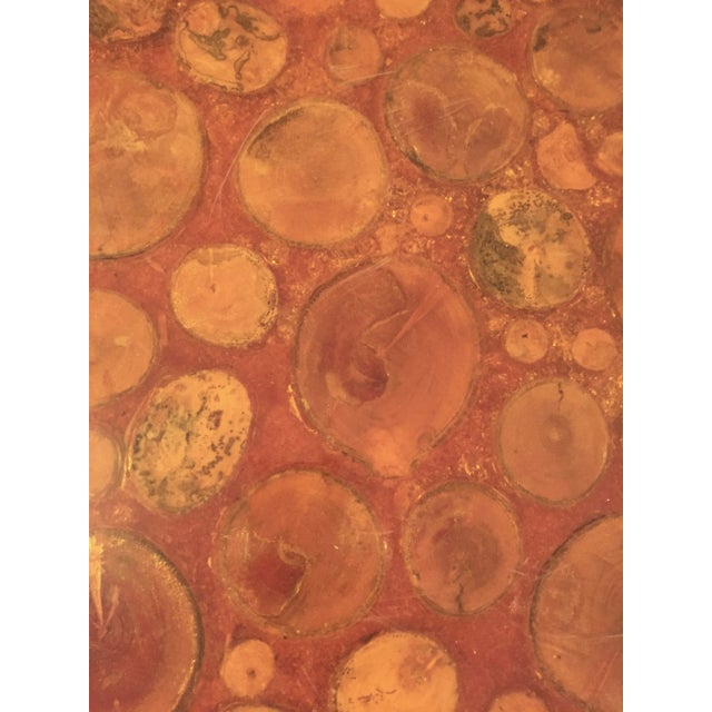 Round Rope Covered Leg Wood Side Table For Sale In Miami - Image 6 of 7