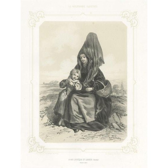 F. Benoist and N. Charpentier, Mourning Woman from Lisieux, 1852, Paper For Sale - Image 6 of 6
