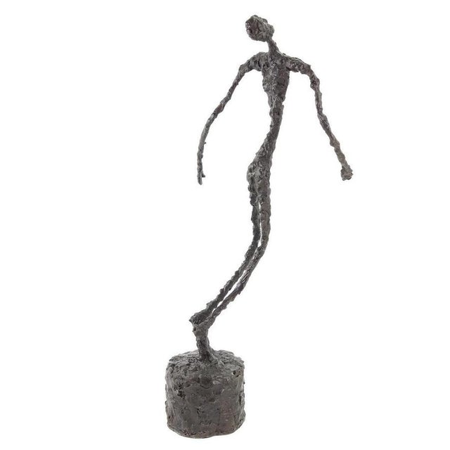 Modern Dark Patinated Falling Man Sculpture, Bronze For Sale - Image 6 of 11