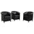 Aura Leather Chair by Paolo Piva for Wittmann, Set of 3 For Sale - Image 14 of 14