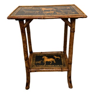 19th Century English Decoupage Side Table For Sale