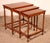 A delightful set of three nesting tables with foliage decoration from the early 20th century. Superb craftsmanship in...