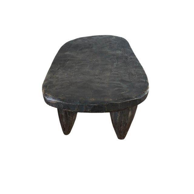 African Vintage African Carved Wood Senufo Table/Stool 14.5" W For Sale - Image 3 of 7